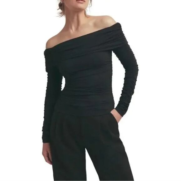 New! Favorite Daughter The Night Out‎ Ruched Off the Shoulder Top - Picture 1 of 9